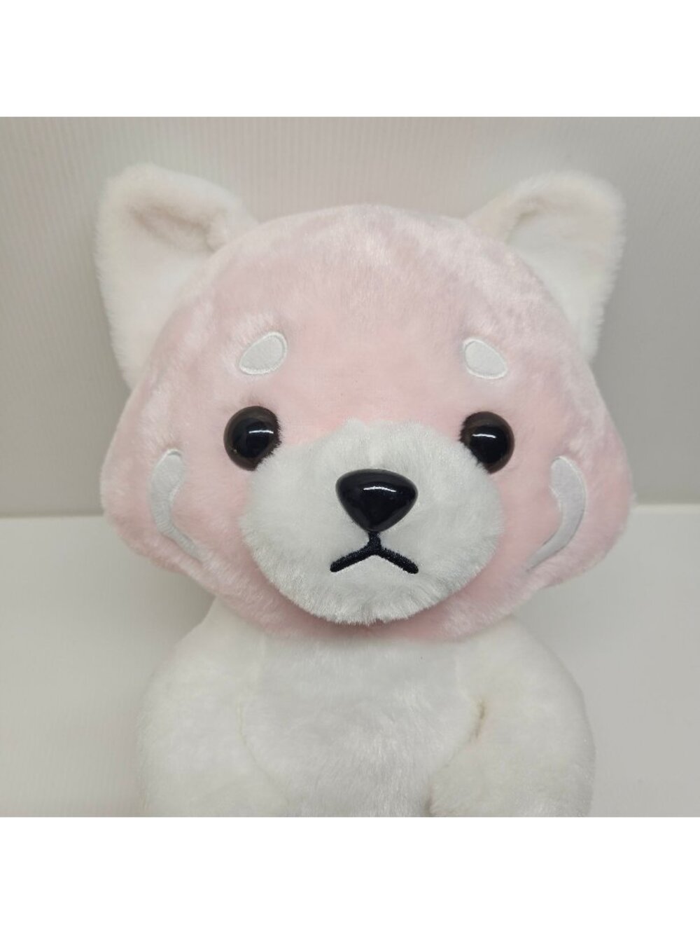 Amuse Pink and White Red Panda Plush Stuffed Toy 13.5 Inches NWT GS1136